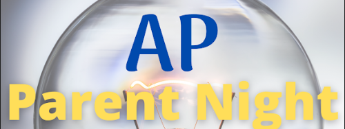 Light Bulb with text AP Parent Night
