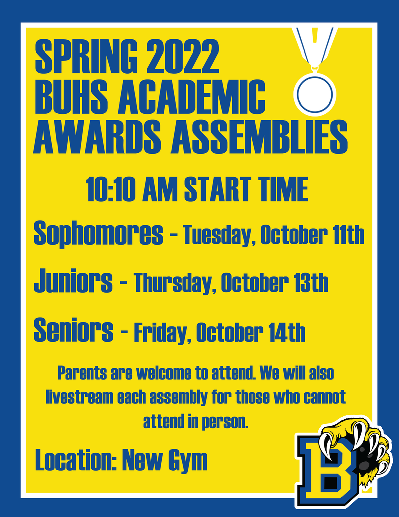 Awards Ceremony flyer with dates