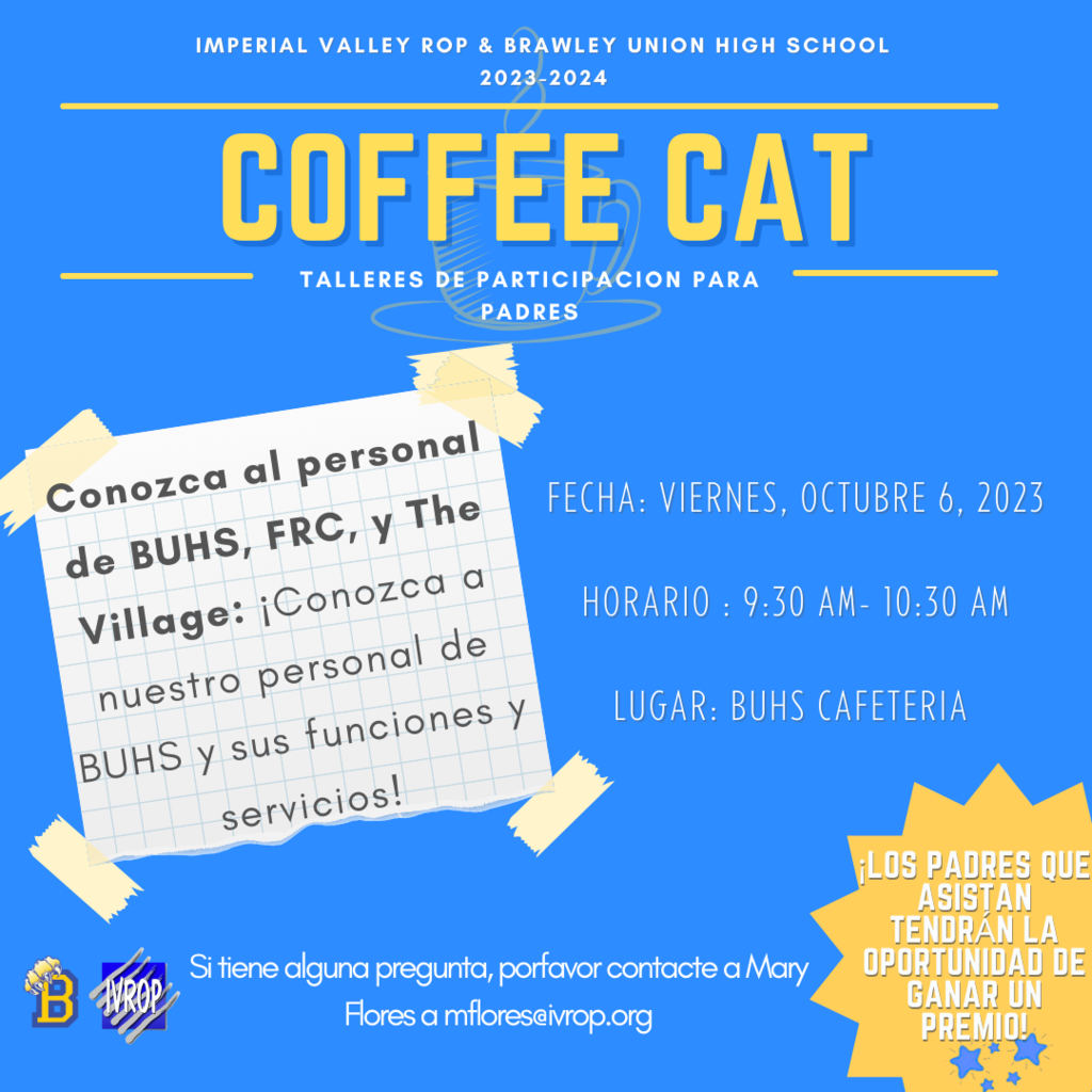 Coffee Cat Flyer Spanish